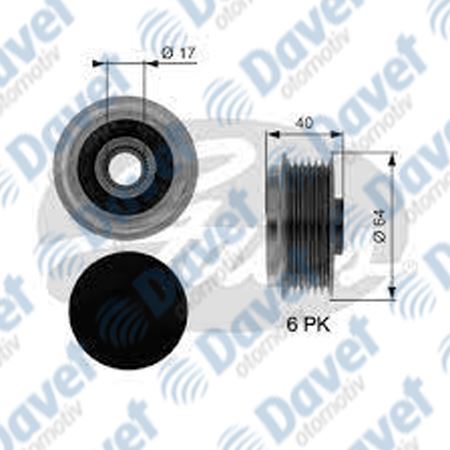 GATES OAP7037 Alternator Kasnagi Opel Astra G H Corsa C D Meriva Zafira B 1.7 Cdti 03-